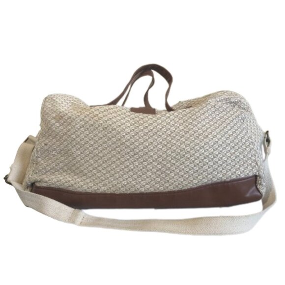 Large Aphorism sequin beaded knit boho embellished travel bag suffel weekender - Picture 5 of 16